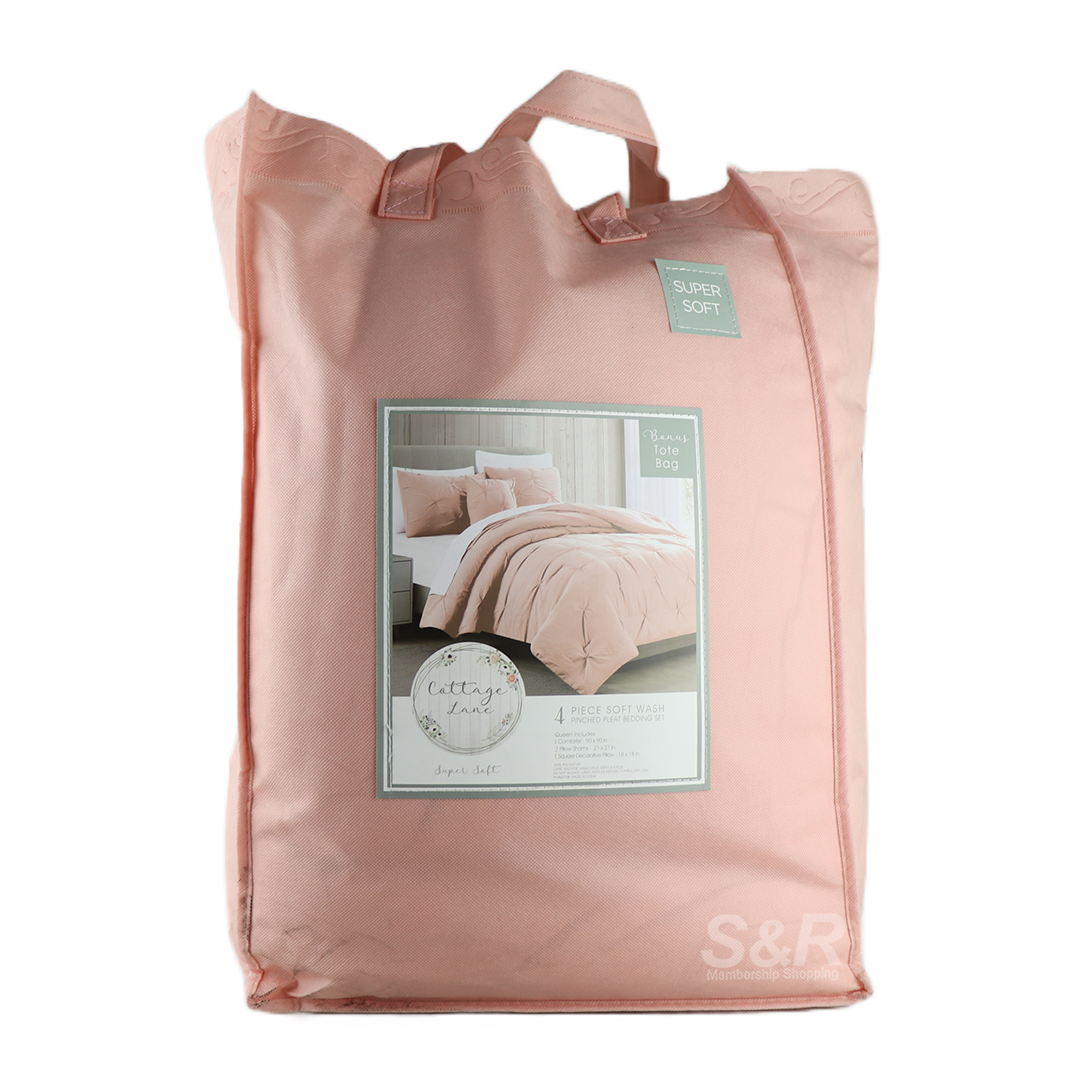 Cottage Lane Soft Wash Pinched Pleat Bedding Queen Set